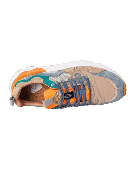 Flower Mountain Orange Yamano 3 Suede Trainers for men
