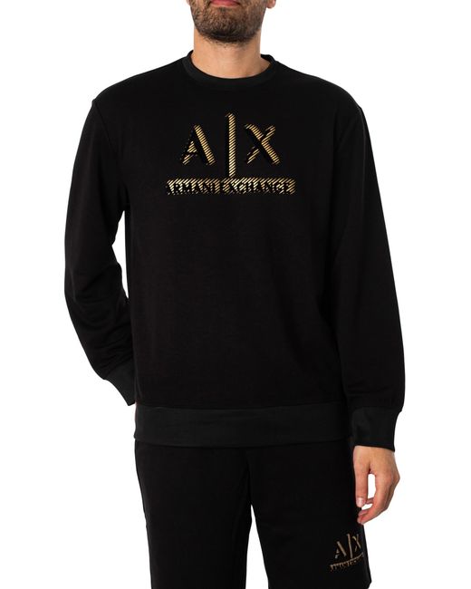 Armani Exchange Black Logo Graphic Sweatshirt for men