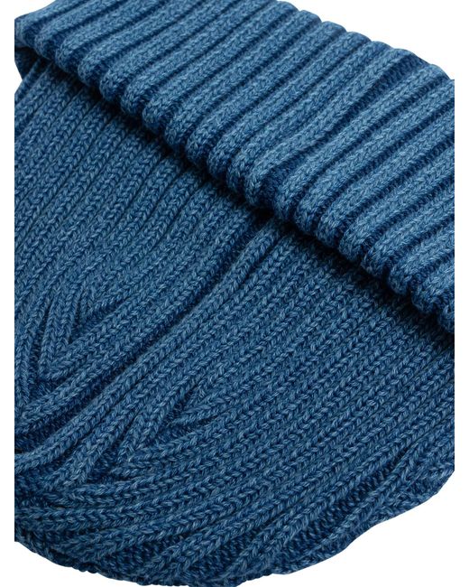 Levi's Blue Ribbed Beanie for men