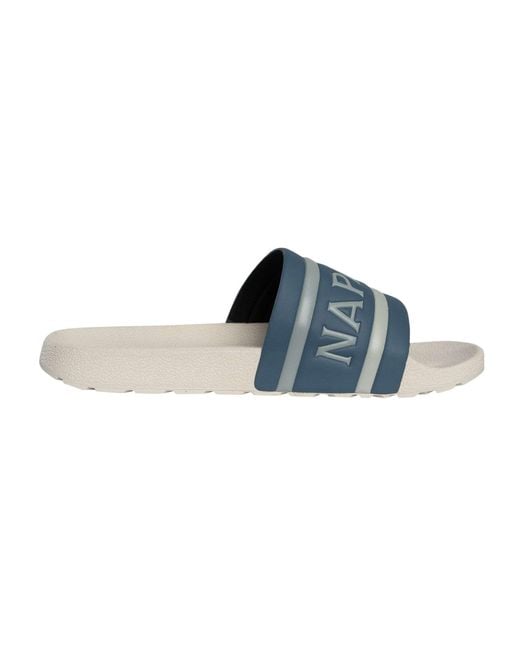 Napapijri Blue Stream Sliders for men