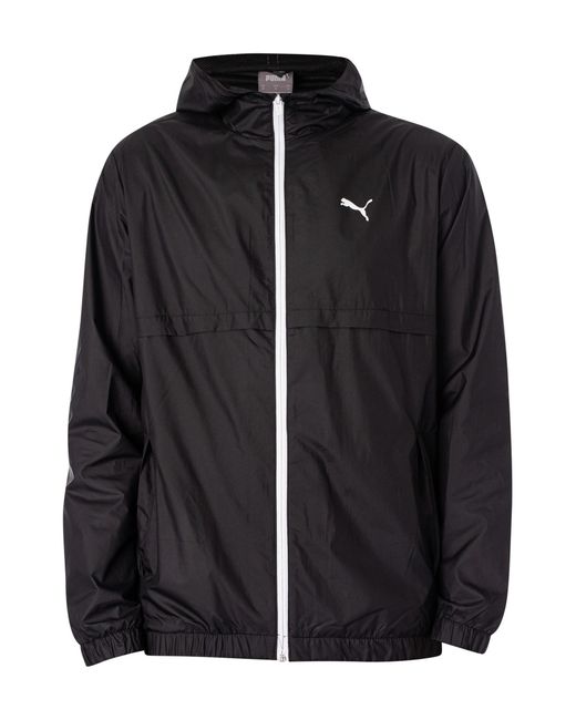 PUMA Blue Solid Windbreaker Jacket for men
