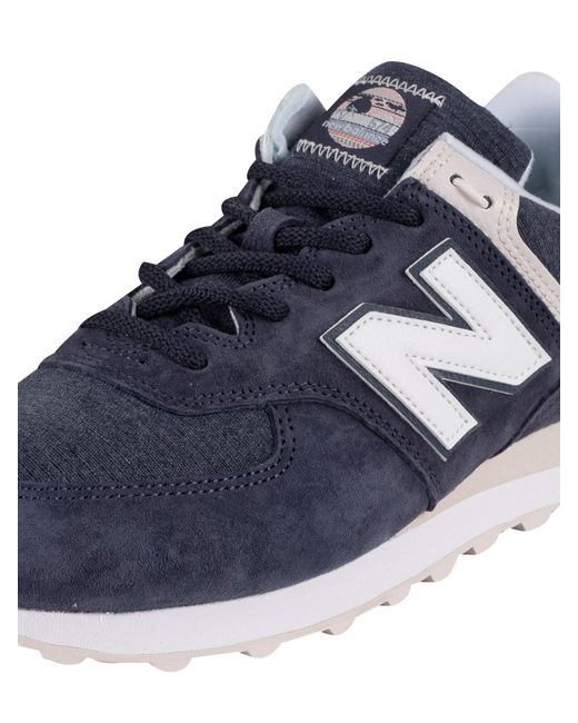 new balance 574 suede trainers