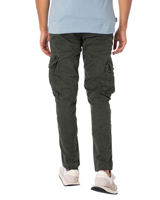 Superdry Gray Core Cargo Trousers for men