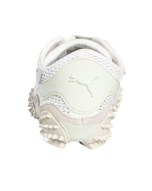 PUMA White Mostro Leather Trainers for men