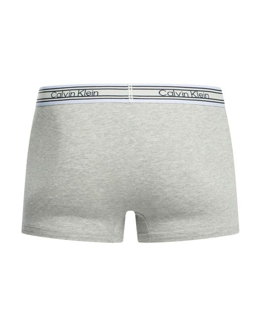 Calvin Klein Gray 3 Pack Icon Cotton Trunks for men