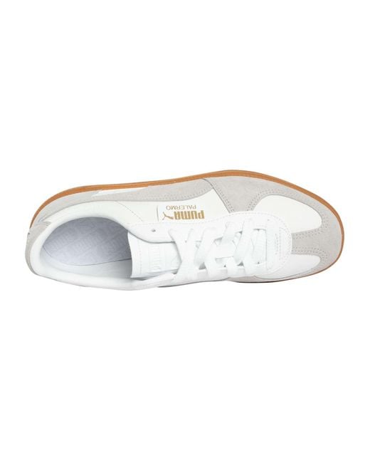 PUMA White Palermo Leather Trainers for men