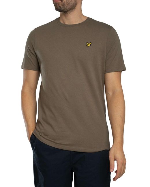 Lyle & Scott Green Logo Plain T-shirt for men