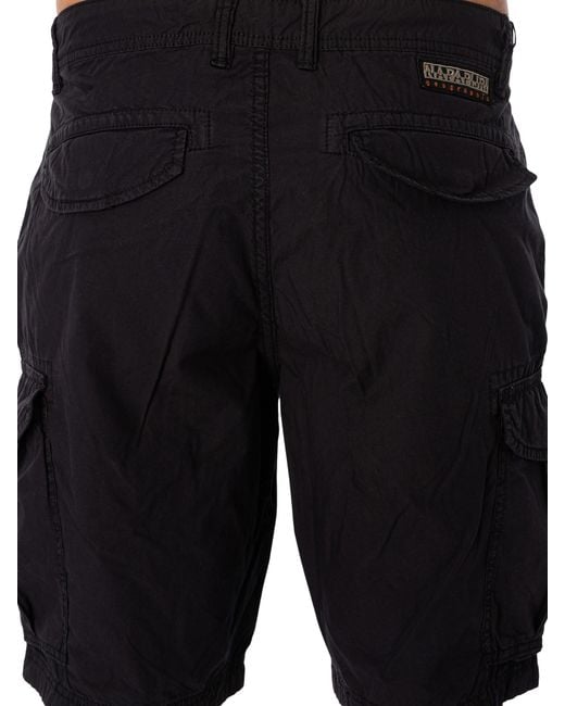 Napapijri Black Noto 2.0 Cargo Shorts for men