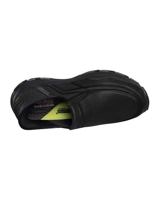 Skechers Black Slip-ins Elgin Respected Leather Trainers for men