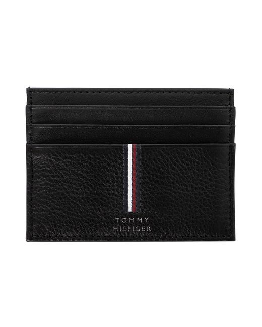 Tommy Hilfiger Blue Leather Card Holder Wallet for men