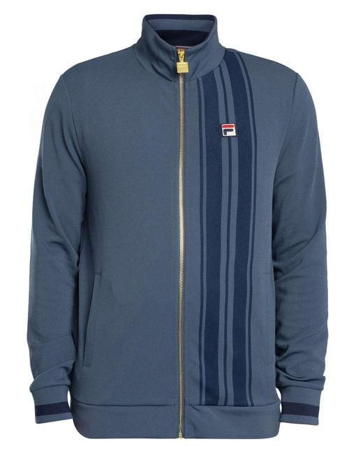 Fila Blue Dante Printed Stripe Track Jacket for men