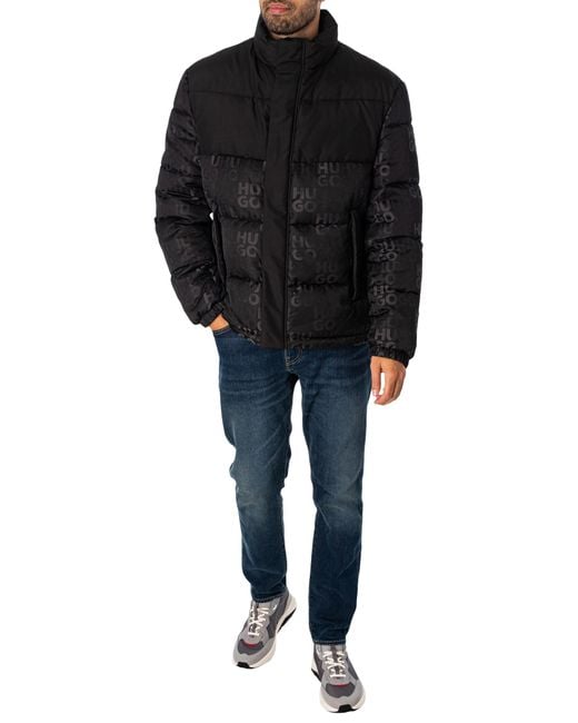 HUGO Balto2341 Puffer Jacket in Black for Men | Lyst