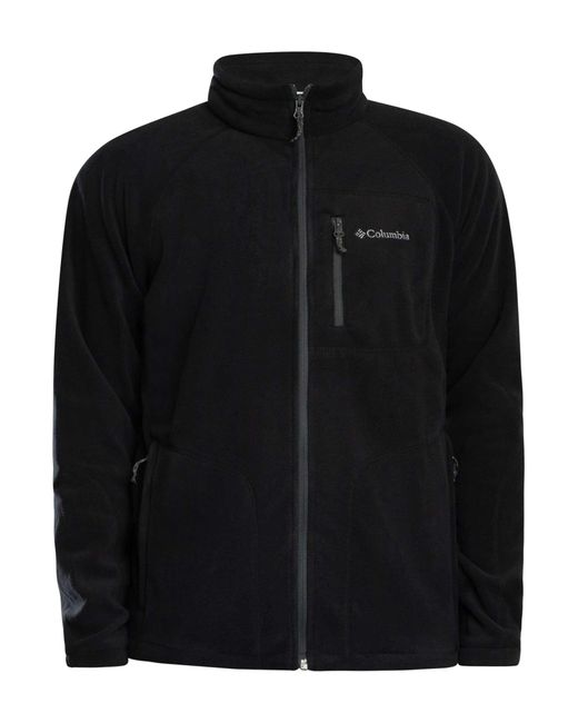 Columbia Black Fast Trek Zip Fleece for men