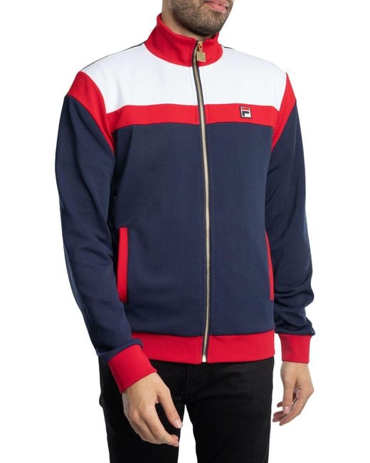 Fila Blue Cruz Colour Blocked Archive Track Jacket for men
