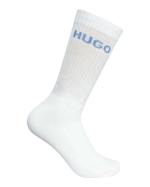 HUGO White 6 Pack Quarter Socks for men