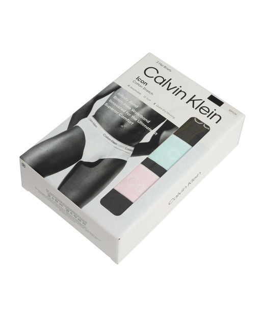 Calvin Klein Black 3 Pack Hip Briefs for men