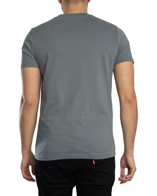 Superdry Gray Essential Logo Emb T-shirt for men