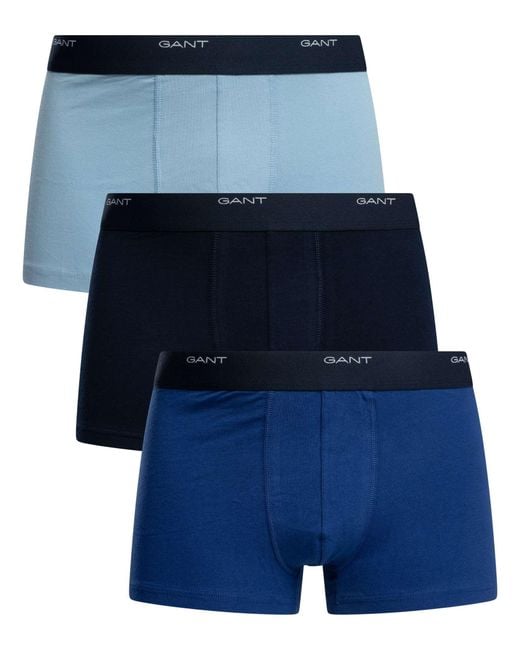 Gant Blue 3 Pack Core Trunks for men