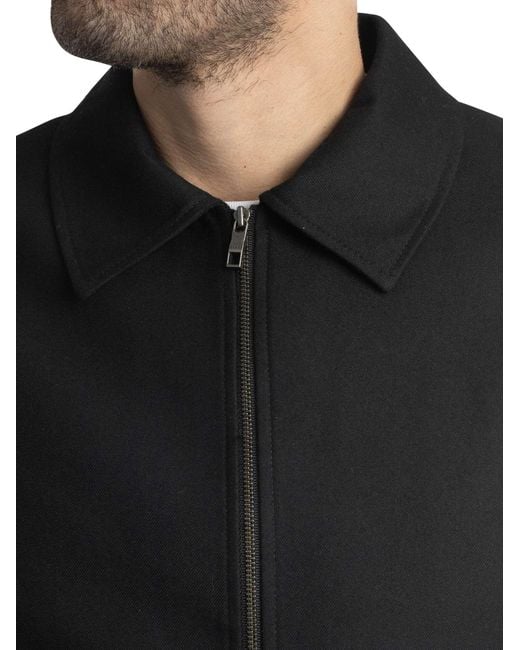 Ted Baker Black Henry J Wool Blend Harrington Jacket for men