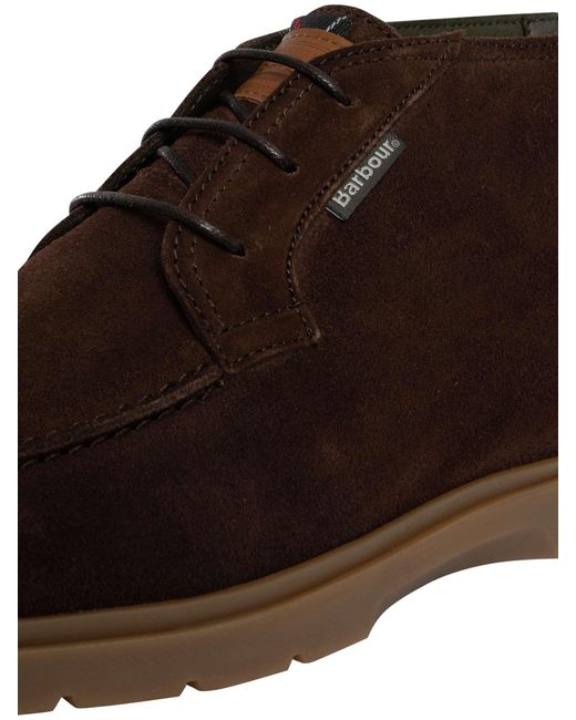 Barbour Brown Tucker Suede Chukka Boots for men
