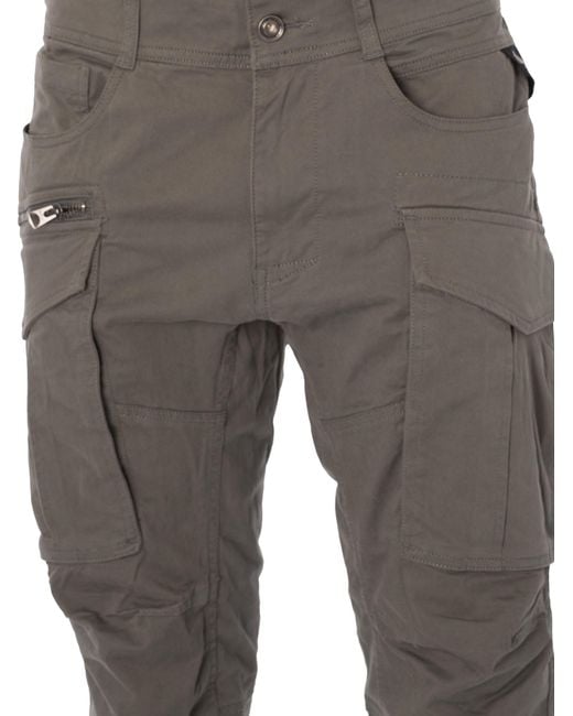 Replay Gray Branded Cargo Trousers for men