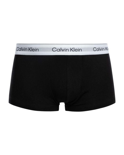 Calvin Klein Black 3 Pack Icon Low Rise Trunks for men