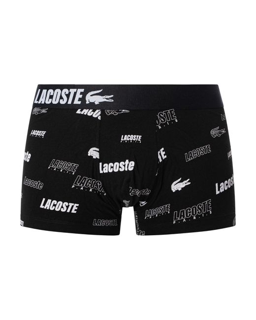 Lacoste Black 3 Pack Trunks for men