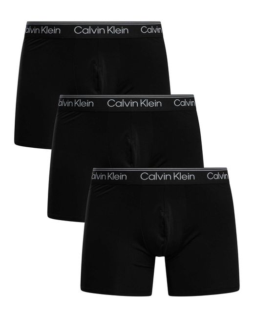 Calvin Klein Black 3 Pack Boxer Briefs for men