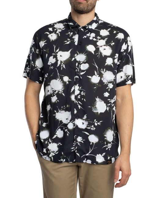 Superdry Black Short Sleeved Print Shirt for men