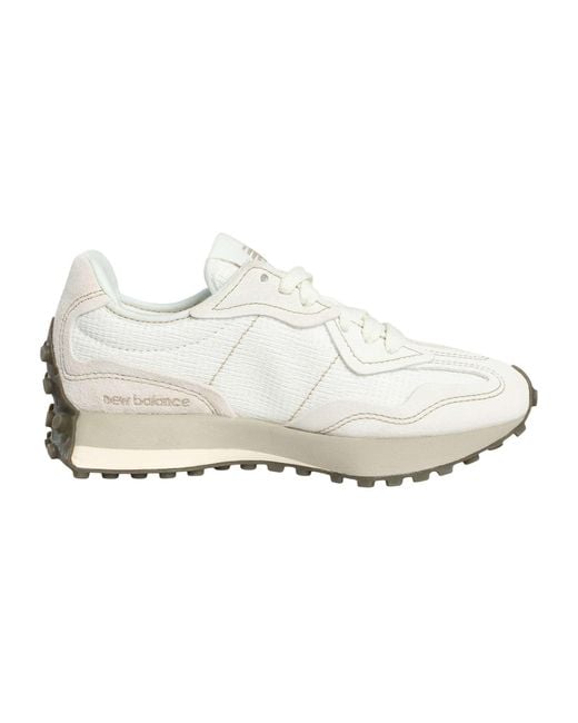 New Balance White 327 Suede Trainers for men