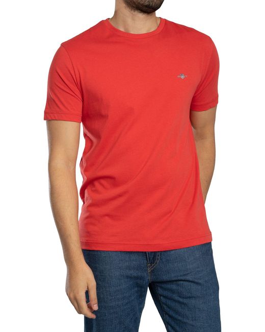 Gant Red Regular Shield T-shirt for men