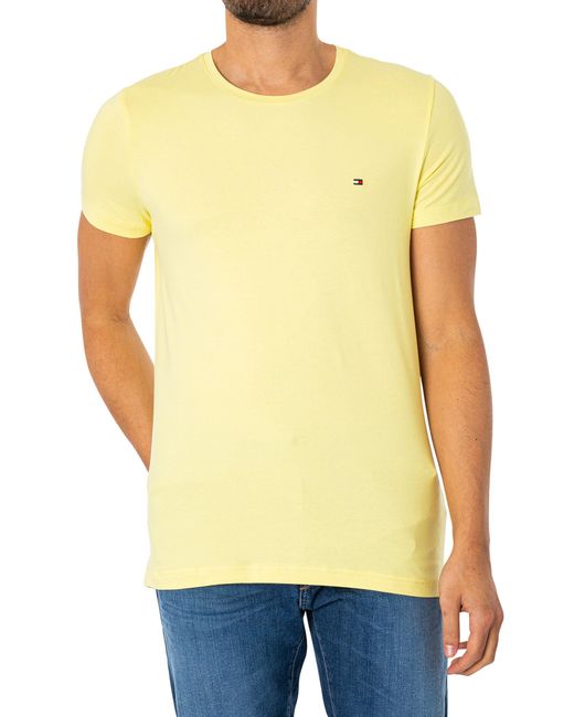 Tommy Hilfiger Yellow Stretch Extra Slim T-shirt for men
