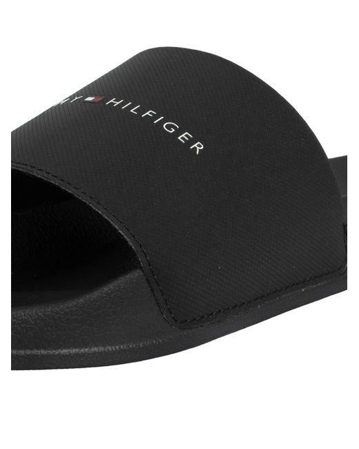 Tommy Hilfiger Black Core Pool Sliders for men