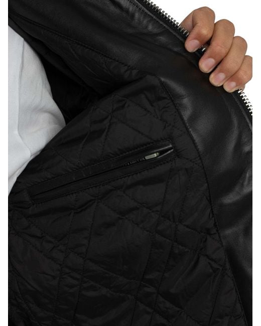Schott Nyc Black Lc5100 Leather Jacket for men