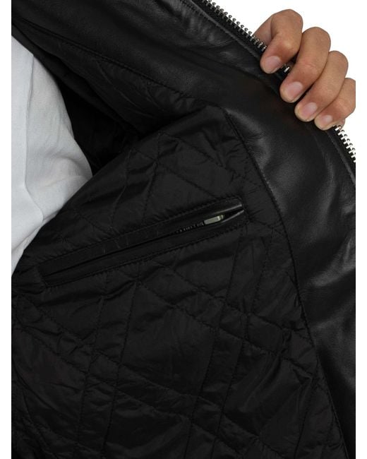 Schott Nyc Black Lc5100 Leather Jacket for men