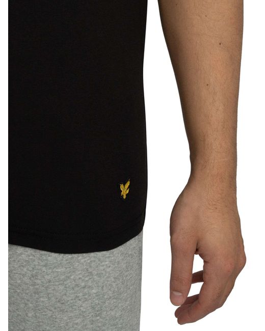 Lyle & Scott Black 5 Pack Basic Lounge T-shirt for men