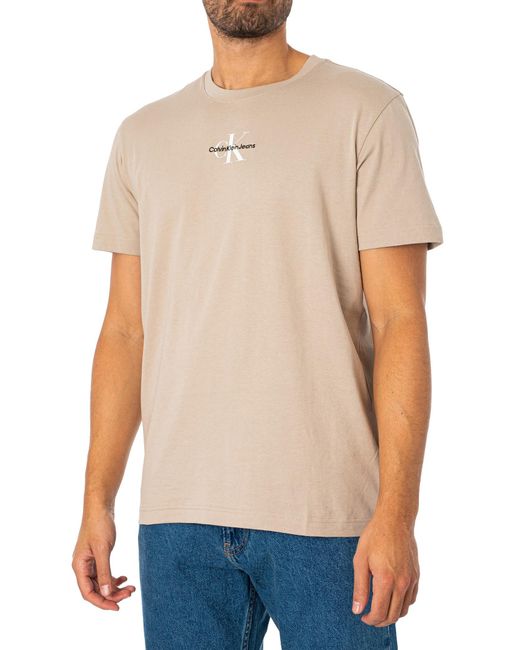 Calvin Klein Blue Monologo Regular T-shirt for men