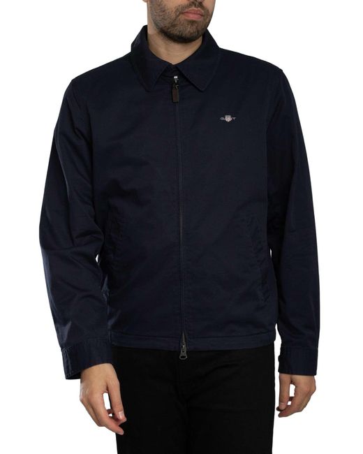Gant Blue Cotton Windcheater Jacket for men