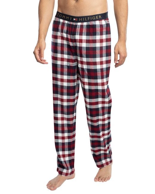 Tommy Hilfiger Blue Flannel Pyjama Bottoms for men