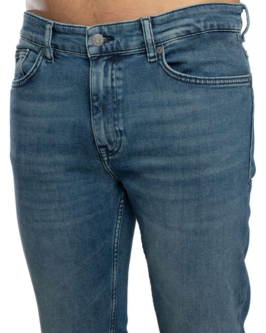 Boss Blue Delaware Bo Compass Slim Fit Jeans for men