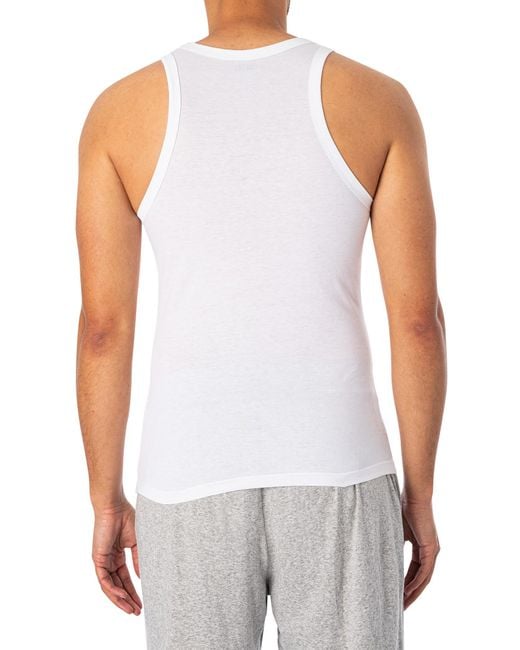 DIESEL White 2 Pack Lounge Walty Tank Top for men