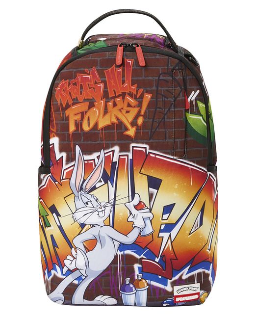 Sprayground Red Looney Toons Bugs Graffiti Backpack for men