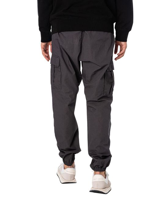 Carhartt Black Relaxed Tapered Cargo Joggers for men