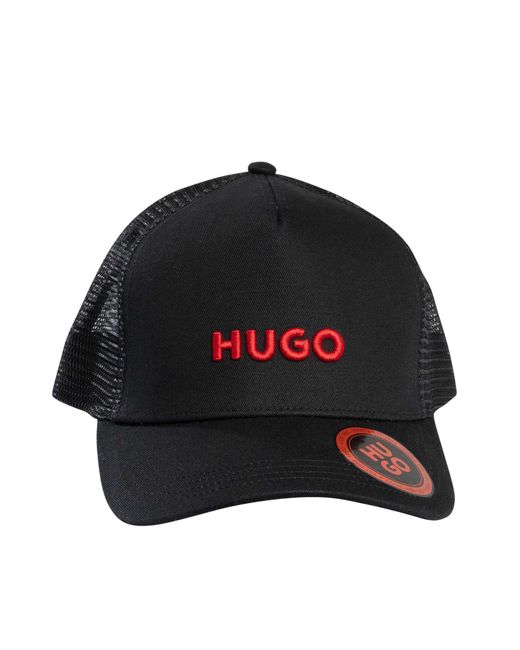 HUGO Black Marsel Trucker Cap for men