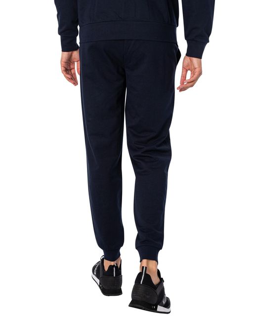 EA7 Blue Chest Logo Zip Tracksuit for men