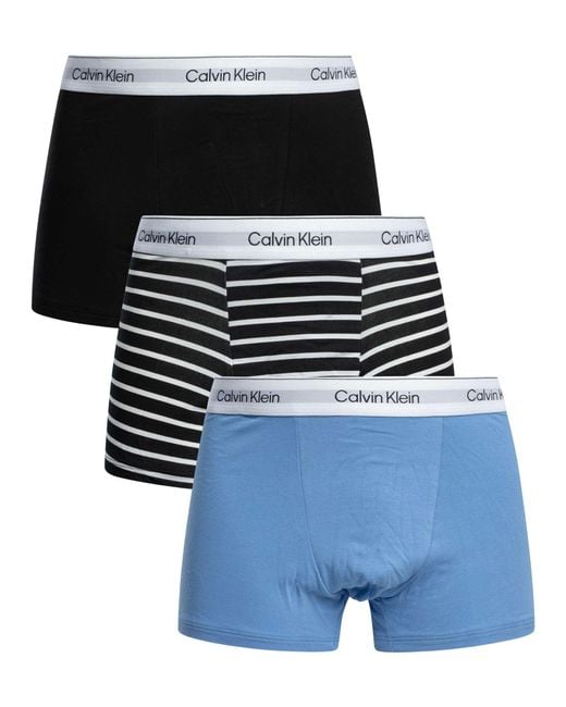 Calvin Klein 3 Pack Icon Relaxed Fit Trunks for Men | Lyst UK