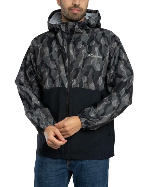 Columbia Gray Spire Valley Novelty Windbreaker Jacket for men