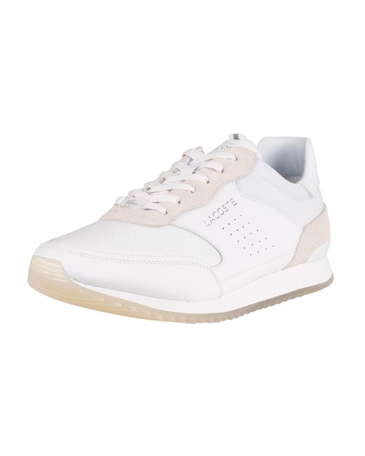 Lacoste White Partner Luxe 0121 1qspsma Leather Trainers for men