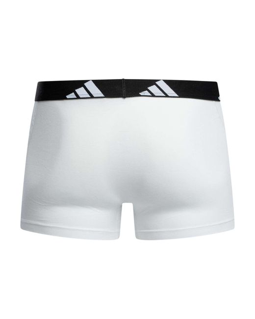 Adidas White 5 Pack Active Flex Trunks for men