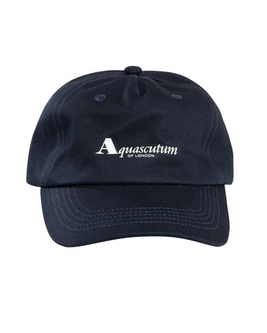 Aquascutum Blue Iconic Logo Baseball Cap for men